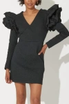 CLEOBELLA BRIGITTA MINI DRESS IN BLACK