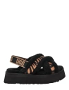 Ugg Womens  Disco Cross Slides In Black