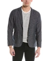 Ag Jeans Trunnel Linen-blend Blazer In Grey