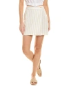 Onia Air Linen-blend Mini Wrap Skirt In Brown