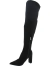 New York And Company Monia Womens Faux Suede Heels Over-the-knee Boots In Black