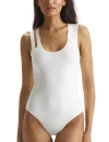 Commando Neoprene Banded Bodysuit In White In White