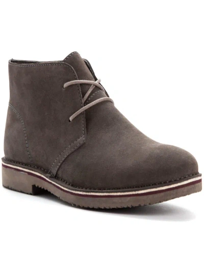 Propét Findley Mens Suede Lace-up Chukka Boots In Grey