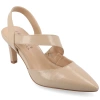Journee Collection Scarlett Pointed Toe Pump In Beige
