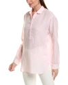 J.mclaughlin Fallon Loose Fit Linen Blouse In Pink