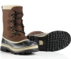 Sorel Caribou Faux Shearling-trimmed Waterproof Leather And Rubber Snow Boots In Brown