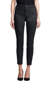 L AGENCE MARGOT SKINNY JEANS IN BLACK/SILVER