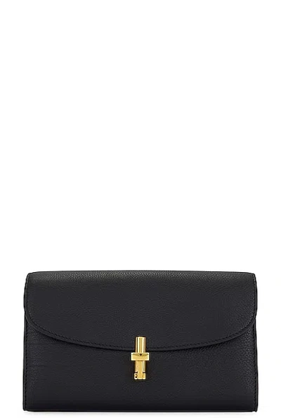 The Row Sofia Continental Wallet In Black