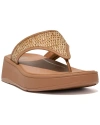 FITFLOP F-MODE LEATHER-TRIM SANDAL