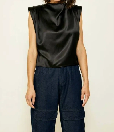 Line And Dot Dreamer Sleeveless Top In Black