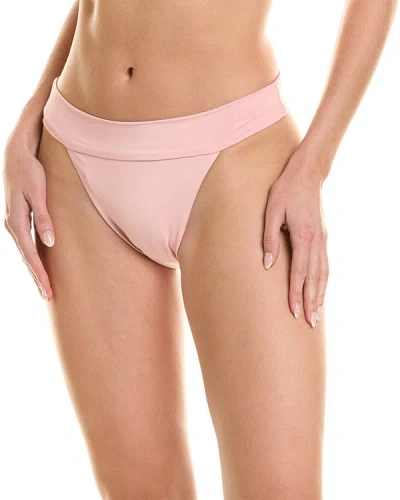 Weworewhat Cheeky High Leg Bikini Bottom In Pink