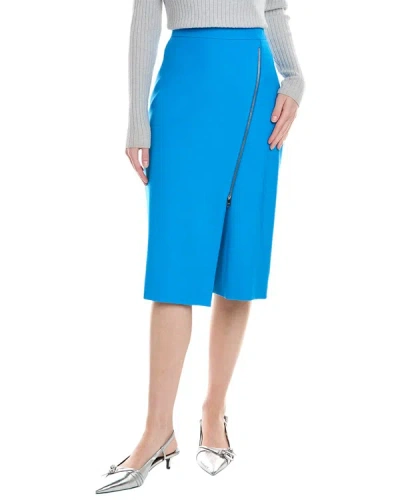 Hugo Boss Vemboka3 Pencil Skirt In Blue