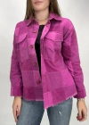 IVY JANE PATCH CORDUROY JACKET IN BERRY