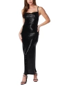 Bebe Cowl Neck Shimmer Maxi Dress In Black