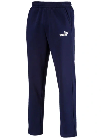 Puma Men's Slim-fit Logo-print Fleece Sweatpants In Blue