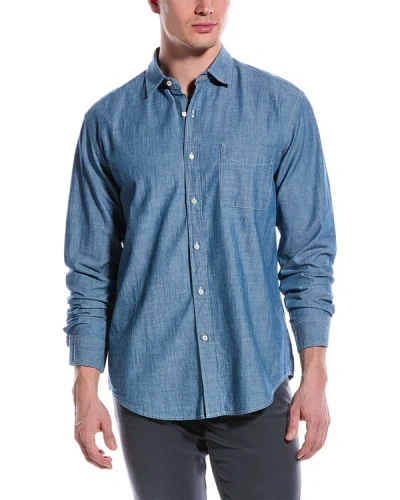 J.mclaughlin Solid Brookville Shirt In Blue