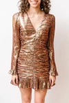 Gilner Farrar Palmer Dress In Metallic In Multi