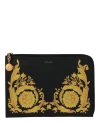 VERSACE LEATHER PRINTED POUCH