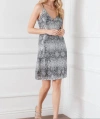 FIFTEEN TWENTY SEQUIN SLIP DRESS IN GREY