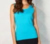 FRENCH KYSS BRA-FRIENDLY KNIT TANK IN TURQUOISE