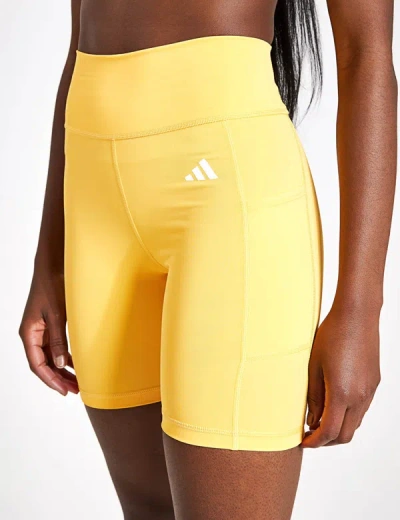 Adidas Originals Adidas Optime 7-inch Leggings In Yellow