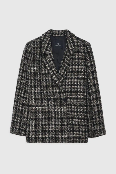 Anine Bing Madeleine Tweed Blazer In Multi