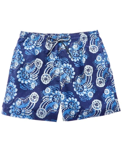 J.mclaughlin Sea Isle Gibson Swim Trunk In Blue