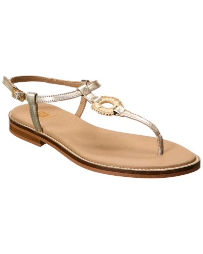 M By Bruno Magli Jenna Leather Sandal In Gold