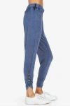 Michael Lauren Button Sweatpant In Blue In Blue