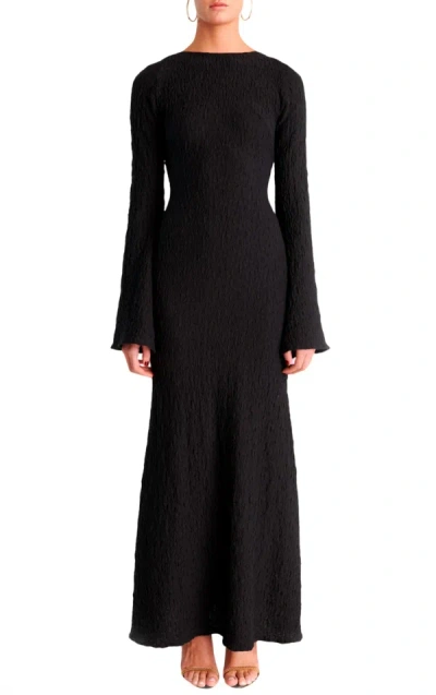 Ronny Kobo Madelyn Knitted Maxi Dress In Black