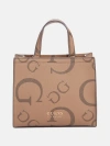 Guess Factory Lindey Mini Tote In Beige