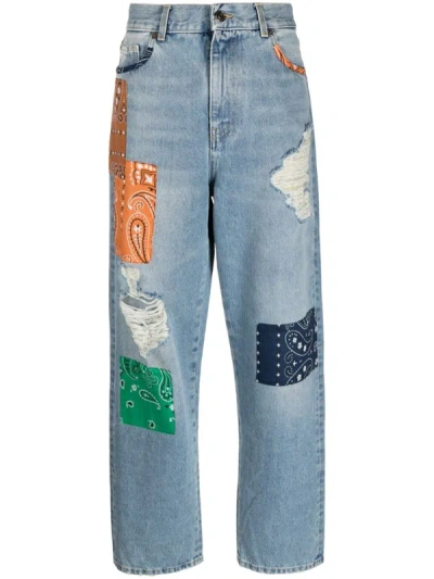 ALANUI ALANUI PATCHWORK DENIM JEANS