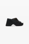 Alexander Wang Float Criss-cross Wedge Sandal In 001 Black