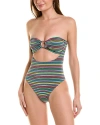 WEWOREWHAT O-RING BANDEAU ONE-PIECE