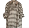 A Shirt Thing Josephine Plaid Shirt In Ivory In Multi