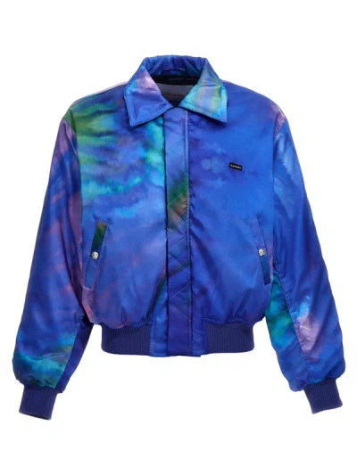 Bluemarble Tie Dye Print Bomber Jacket In 蓝色
