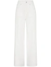 Brunello Cucinelli Wide-leg Trousers In White