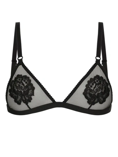 DOLCE & GABBANA DOLCE & GABBANA FLORAL TRIANGLE BRA