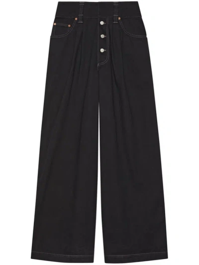 Gucci Oversize Denim Pant In Black