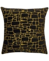 EDIE HOME PRECIOUS METALS COLLECTION PRINTED FAUX FUR PILLOW
