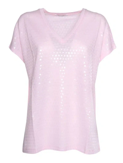 Kangra Cashmere V-neck Sweaters In Pink