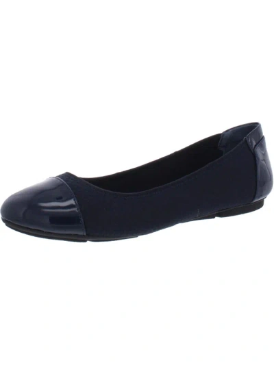 Alfani Womens Textured Round Toe Ballet Flats In Blue