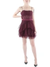 CITY STUDIO JUNIORS WOMENS TIERED MINI COCKTAIL AND PARTY DRESS