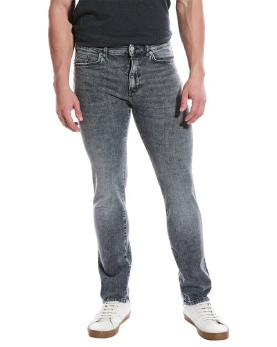 Hugo Boss Men's Slim-fit Jeans In Stonewashed Italian Stretch Denim In Dark Grey