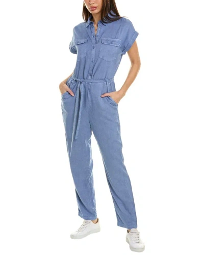 Bella Dahl Patch Pocket Jumpsuit In Blue