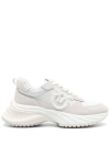 Pinko Love Birds Lace-up Sneakers In White