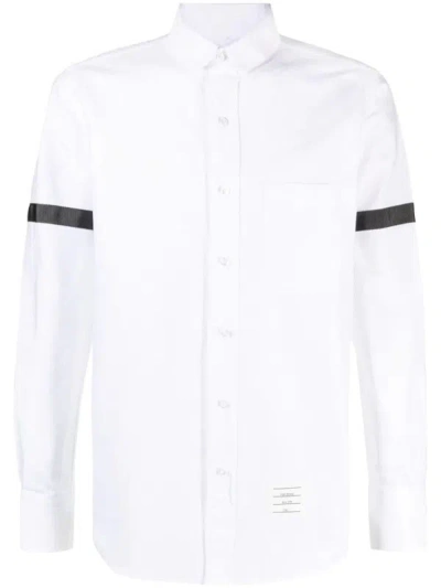 Thom Browne Straight Fit Long Sleeved Shirt In Grey
