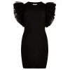 Apricot Extreme Tulle Sleeve In Black In Black