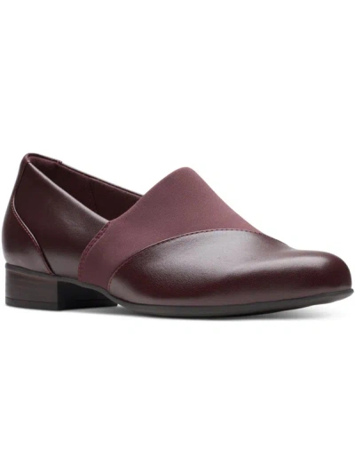 CLARKS JULIET GEM WOMENS LEATHER ROUND TOE PUMPS