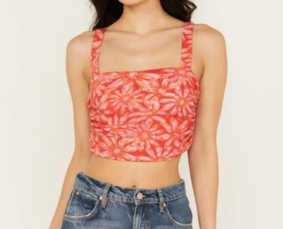 FREE PEOPLE ALL TIED UP TANK IN RED COMBO